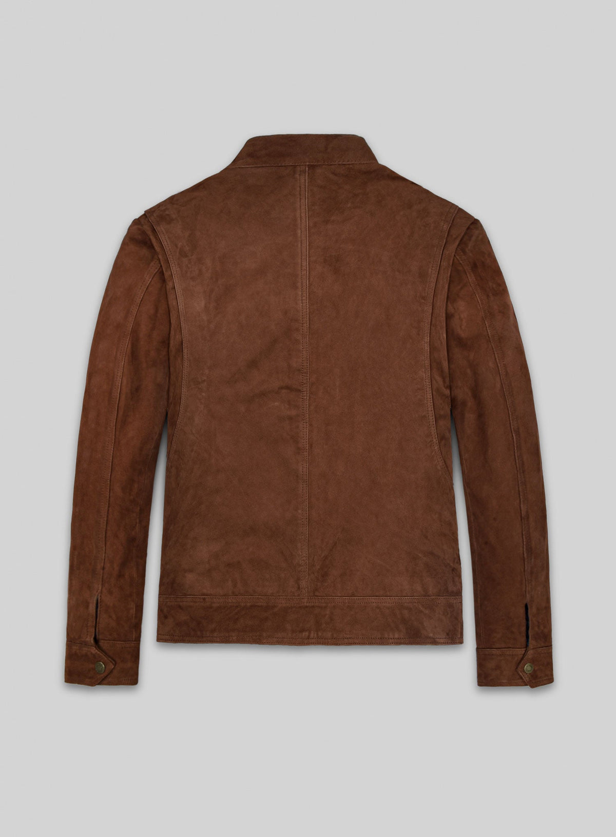 Jim Morrison 1969 Brown Suede Jacket in rust brown – back view