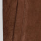Jim Morrison 1969 Brown Suede Jacket in rust brown – close-up detail of hardware and pockets