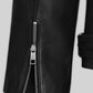 Jodie Comer Doctor Foster Black Leather Jacket – close-up and worn views