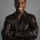 John Boyega Black Leather Jacket – front view