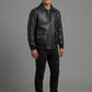John Cho Black Casual Leather Jacket – worn look