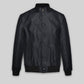 John Cho Comic-Con Black Bomber Leather Jacket – front view