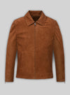John Krasinski Jack Ryan Tan Suede Jacket – front view