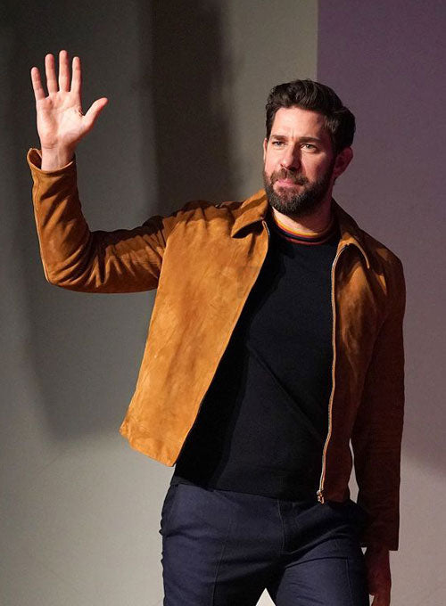 John Krasinski Suede Jacket view 3