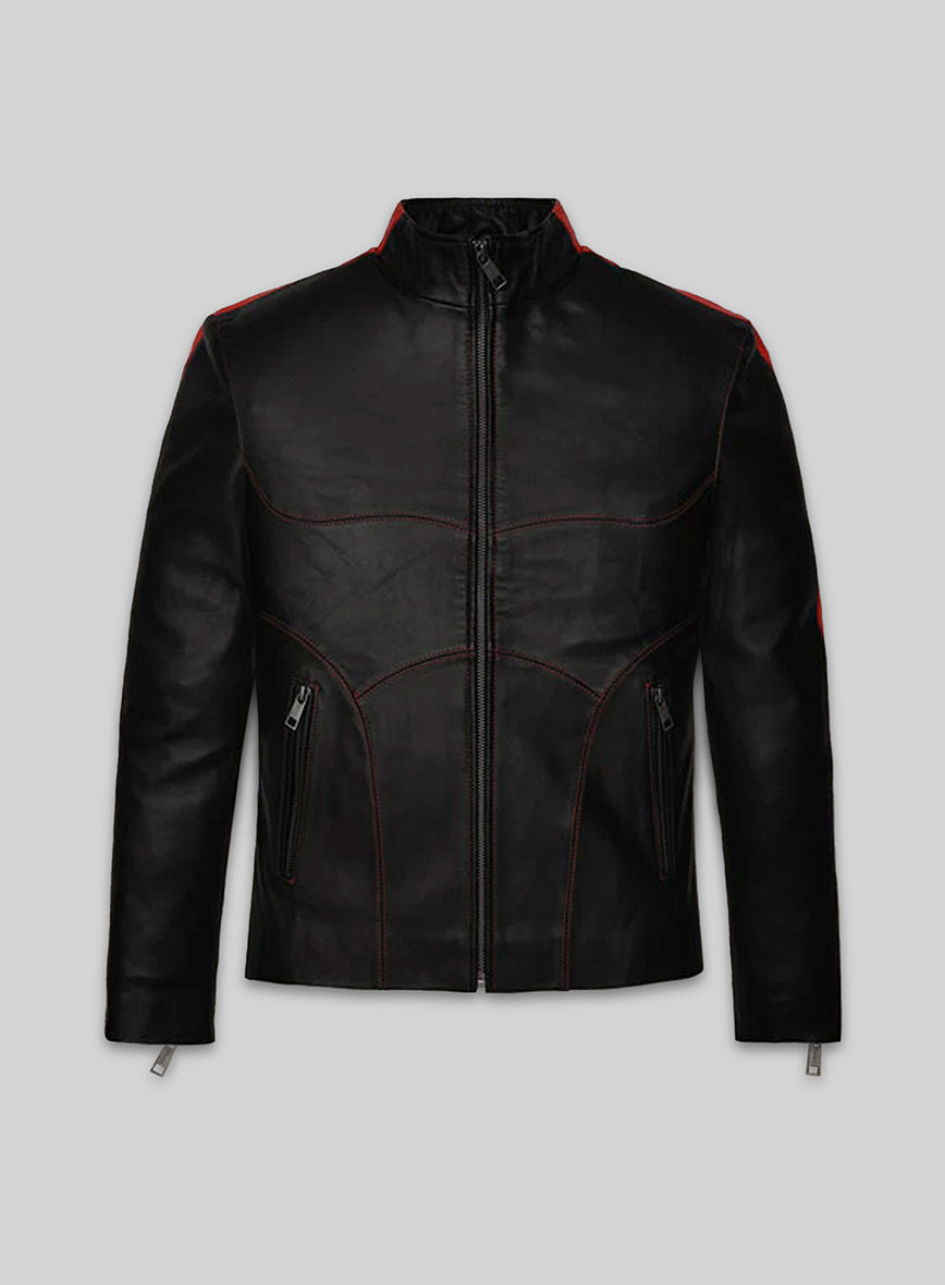 John Leguizamo Land of the Dead Black Leather Jacket – front view