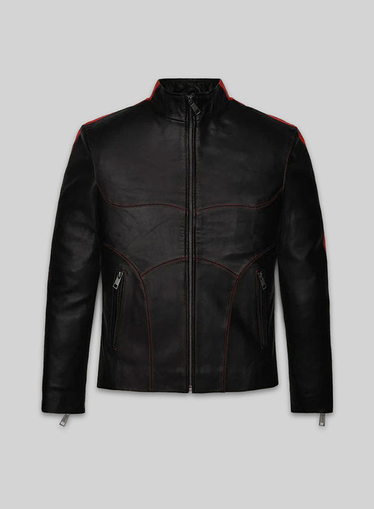 John Leguizamo Land of the Dead Black Leather Jacket – front view