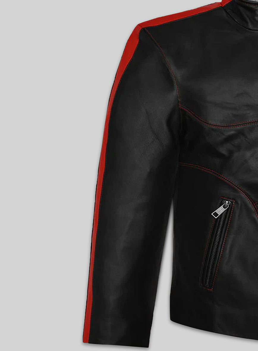 John Leguizamo Land of the Dead Black Leather Jacket – full product view