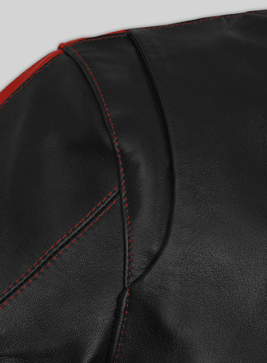John Leguizamo Land of the Dead Black Leather Jacket – close-up detail of hardware and pockets