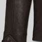 John Travolta From Paris with Love Dark Brown Leather Jacket – worn look