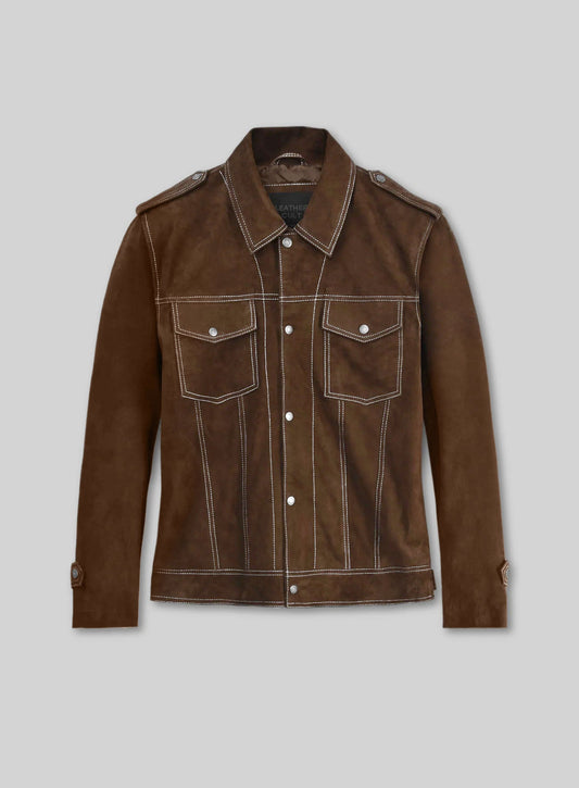 John Lennon Rubber Soul Brown Suede Jacket, product view 1