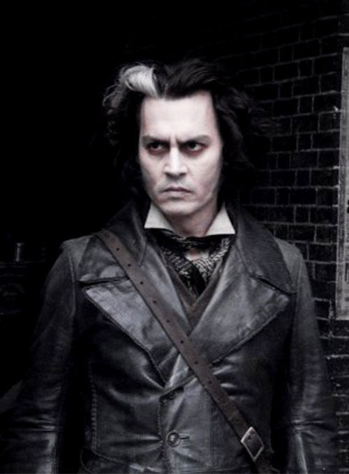 Johnny Depp Sweeney Todd Black Leather Coat – Johnny Depp celebrity photo in Sweeney Todd