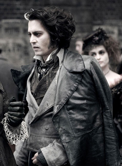 Johnny Depp Sweeney Todd Black Leather Coat – Johnny Depp wearing the look, photo 4