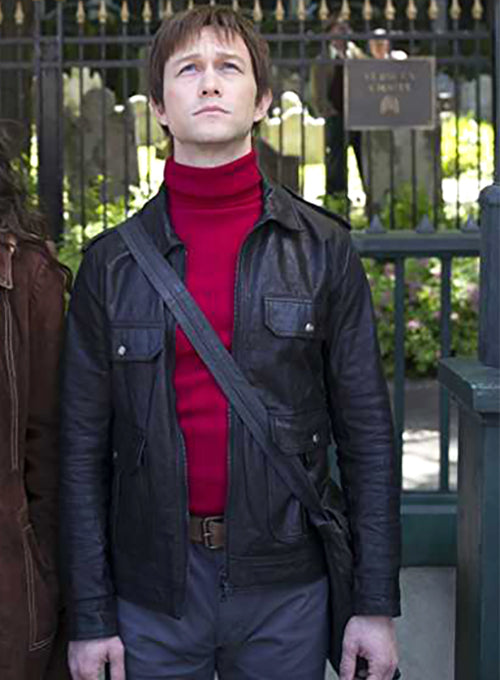 Joseph Gordon The Walk Black Leather Jacket – front view