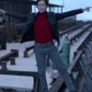 Joseph Gordon The Walk Black Leather Jacket – close-up and worn views