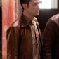 Joseph Levitt Inception Black Leather Jacket – close-up and worn views