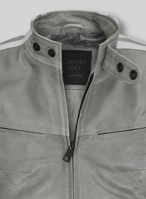 Julia Fox Black Leather Jacket – close-up and worn views