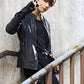 Jungkook Black Leather Jacket – Jungkook wearing the look, photo 3