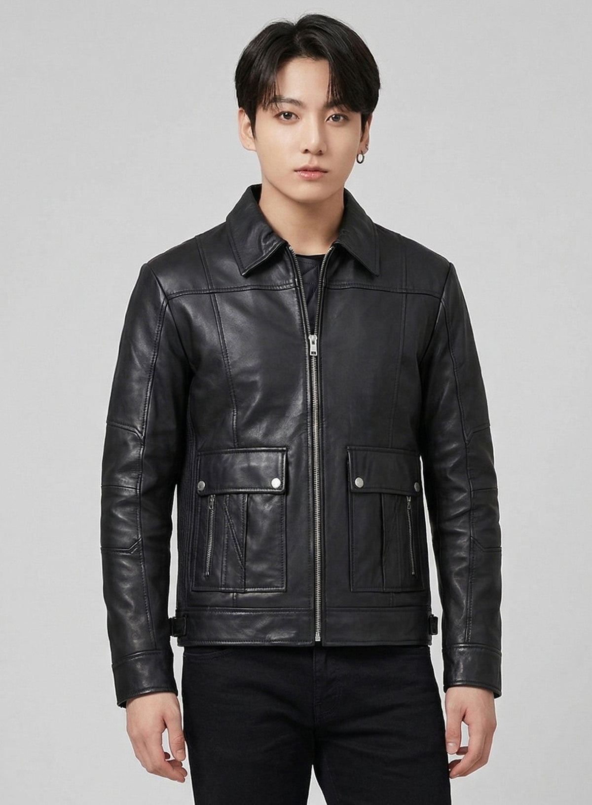 Jungkook Leather Jacket #1 view 2