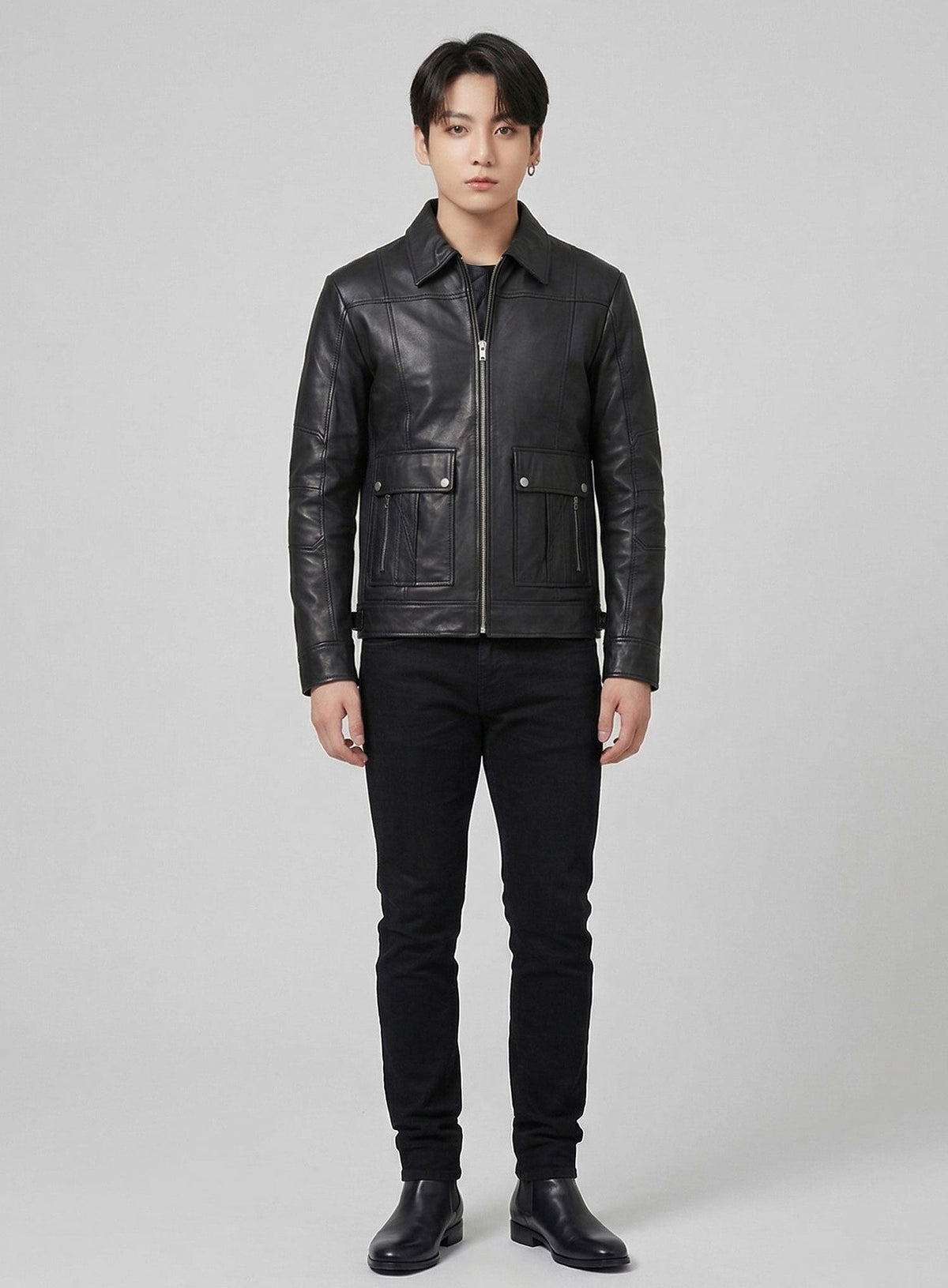 Jungkook Leather Jacket #1 view 4