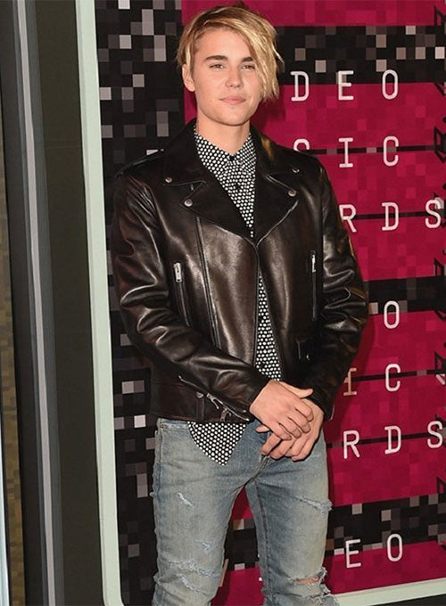Justin Bieber Leather Jacket view 3