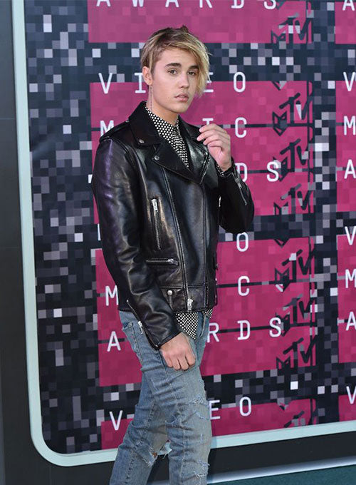 Justin Bieber Leather Jacket view 4