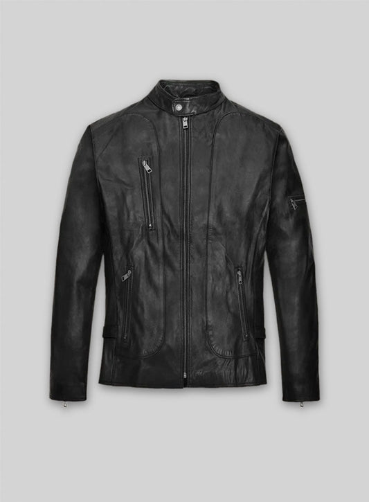 Justin Timberlake Guys Choice Awards Black Leather Jacket – front view