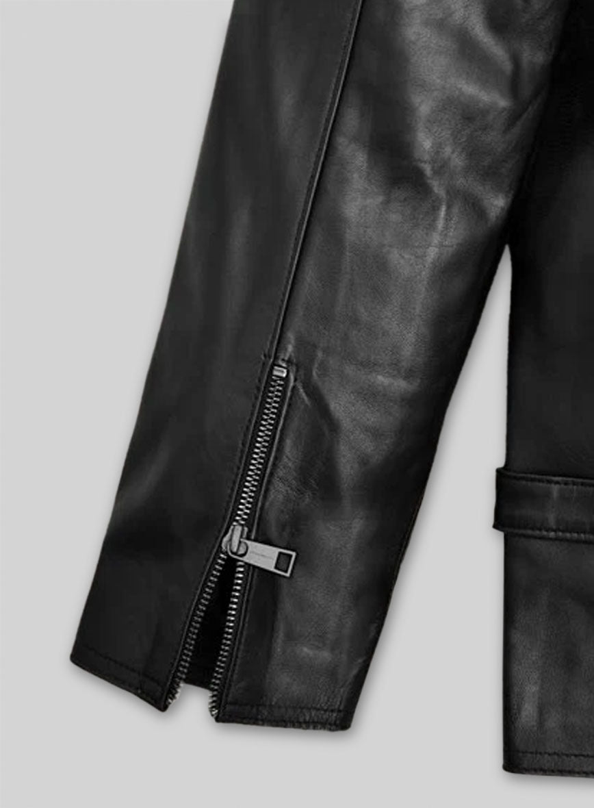 Justin Timberlake Guys Choice Awards Black Leather Jacket – full product view