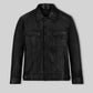 Justin Timberlake Late Night Black Leather Jacket – front view