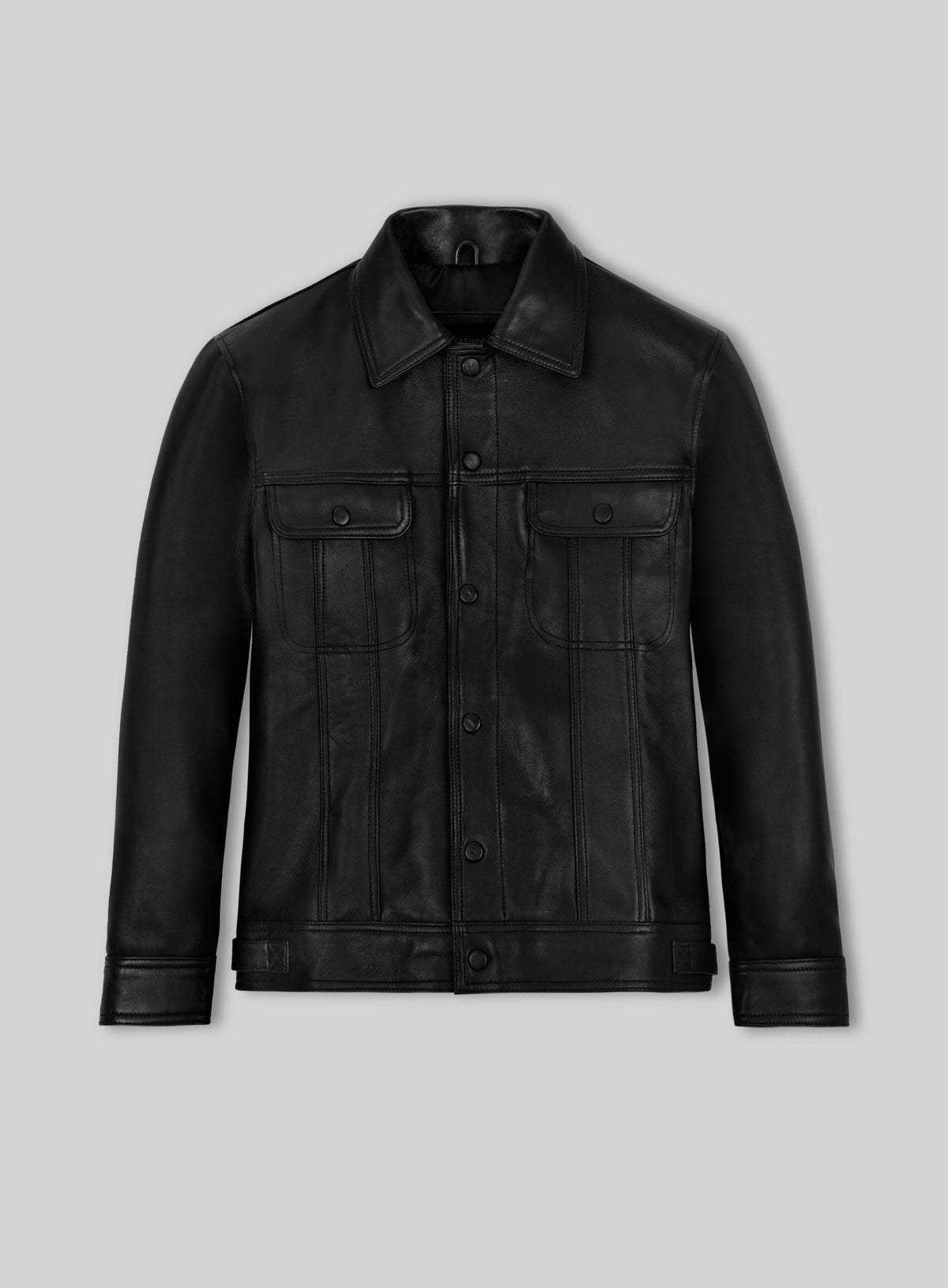 Justin Timberlake Late Night Black Leather Jacket – front view