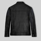 Justin Timberlake Late Night Black Leather Jacket – back view