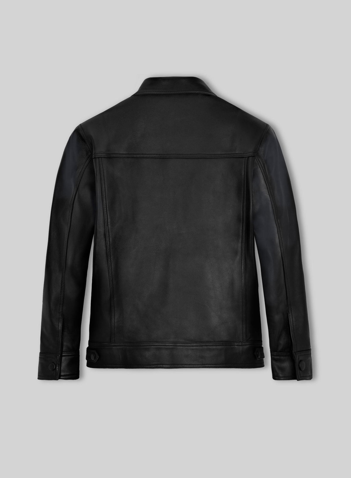 Justin Timberlake Late Night Black Leather Jacket – back view