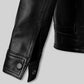 Justin Timberlake Late Night Black Leather Jacket – full product view
