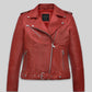 Kathryn Newton Freaky Red Leather Jacket – front view