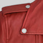 Kathryn Newton Freaky Red Leather Jacket – close-up and worn views