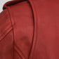 Kathryn Newton Freaky Red Leather Jacket – close-up and worn views