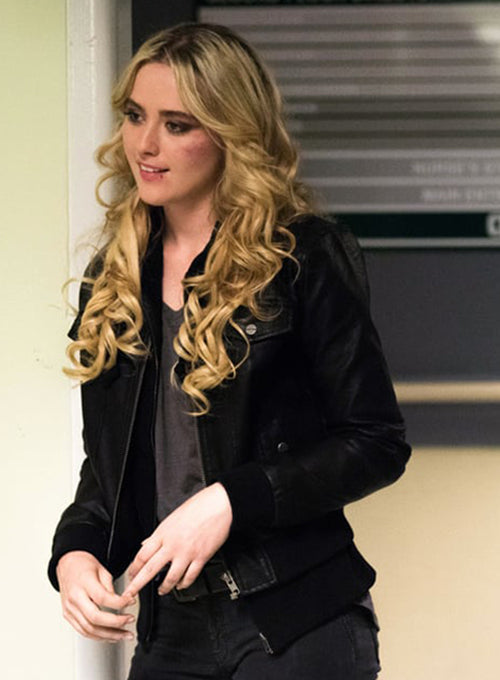 Kathryn Newton Supernatural Black Leather Jacket – alternate view