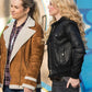 Kathryn Newton Supernatural Black Leather Jacket – close-up and worn views