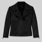 Katy Perry Black Leather Jacket – front view