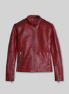Kaya Scodelario Resident Evil Black Leather Jacket – front view