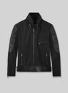 Keanu Reeves Man Of Tai Chi Black Leather Jacket – front view
