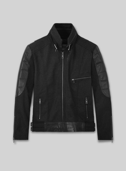 Keanu Reeves Man Of Tai Chi Black Leather Jacket – front view