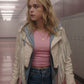 Kiernan Shipka Totally Killer White Leather Jacket – alternate view