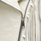 Kiernan Shipka Totally Killer White Leather Jacket – close-up and worn views