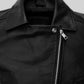 Kendall Jenner Black Leather Jacket – close-up and worn views