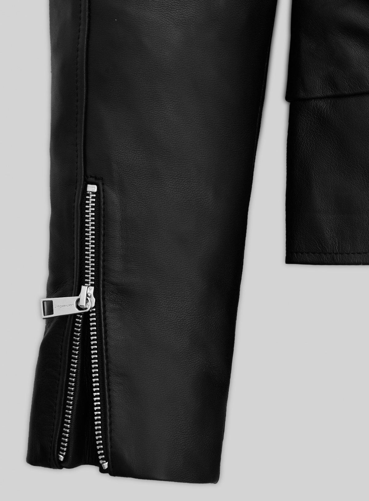 Kendall Jenner Black Leather Jacket – close-up and worn views