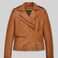 Kendall Jenner Paris Black Leather Jacket – front view