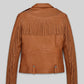 Kendall Jenner Paris Black Leather Jacket – back view