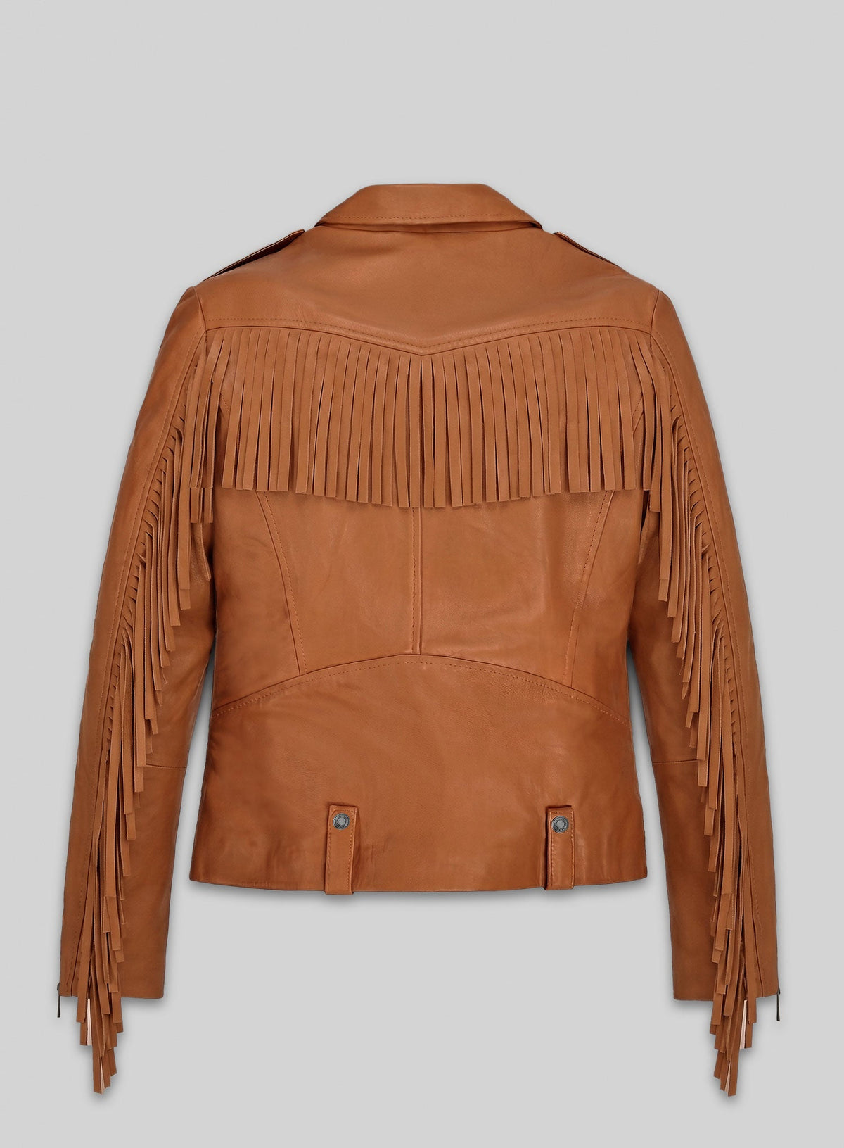 Kendall Jenner Paris Black Leather Jacket – back view