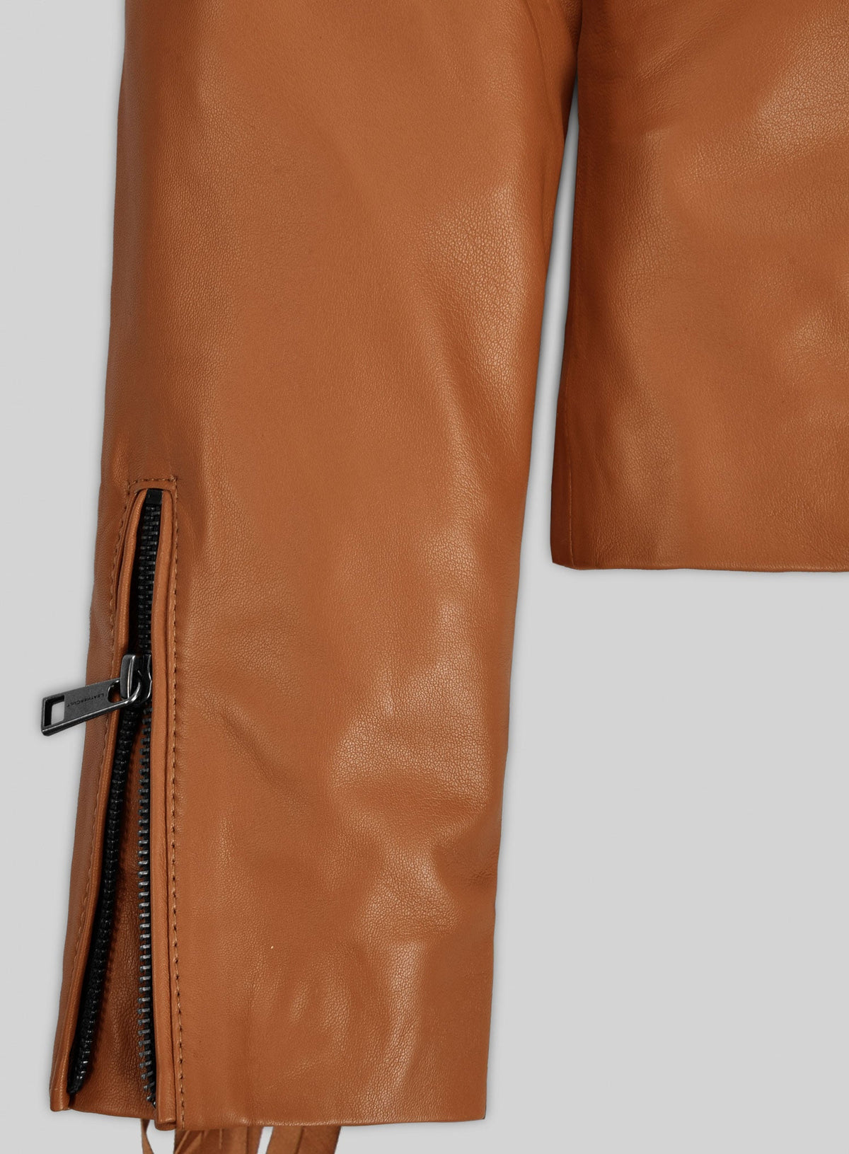 Kendall Jenner Paris Black Leather Jacket – close-up and worn views