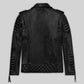 Kevin Durant Black Leather Jacket – back view